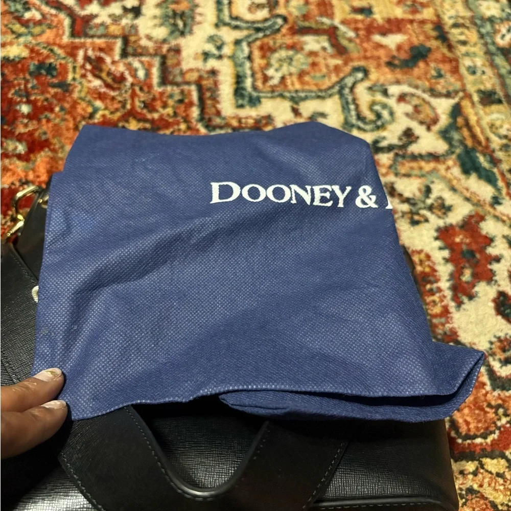 Dooney & Bourke Black Leather Drawstring Backpack - Picture 6 of 6